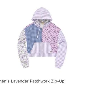 Medium Teddy Fresh Lavender Patchwork Cropped Zip-Up Jacket